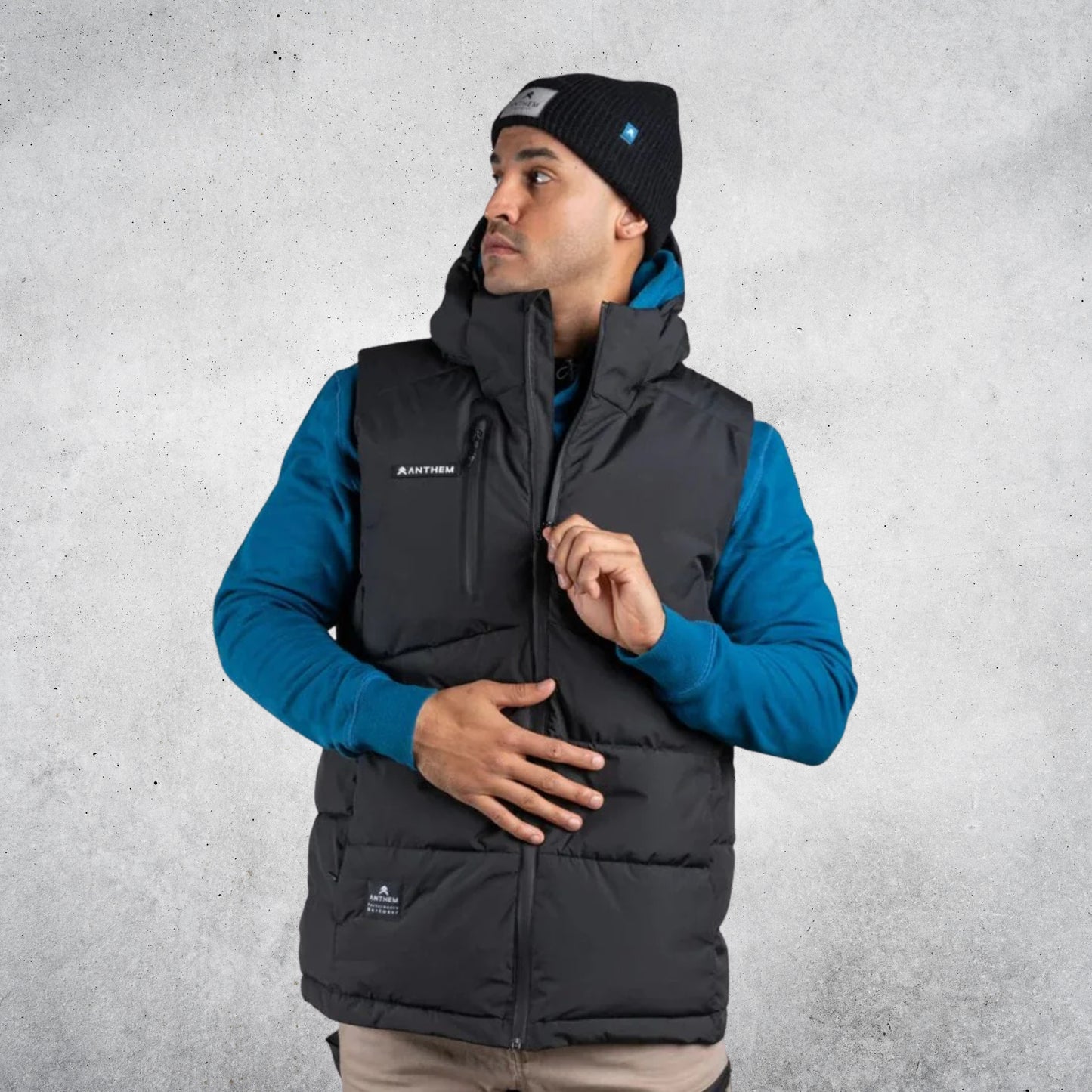 ANTHEM TRIUMPH PUFFER VEST - BLACK