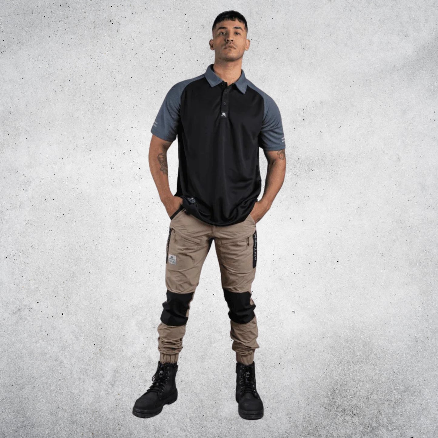 ANTHEM HI FLOW PERFORMANCE POLO - BLACK