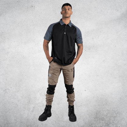 ANTHEM HI FLOW PERFORMANCE POLO - BLACK