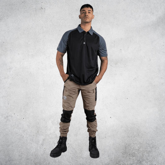 ANTHEM HI FLOW PERFORMANCE POLO - BLACK