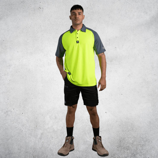 ANTHEM HI FLOW PERFORMANCE POLO - HI VIS YELLOW
