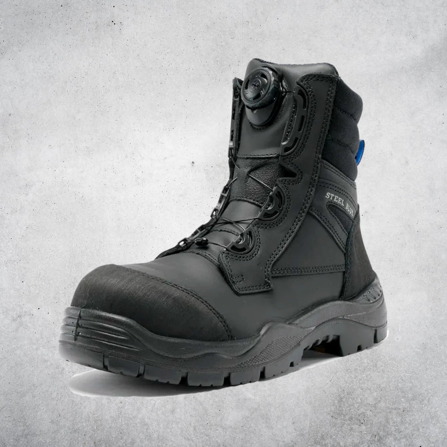 STEEL BLUE TORQUAY WATER RESISTANT COMPOSITE SPINFX BOA LACE BOOTS - BLACK