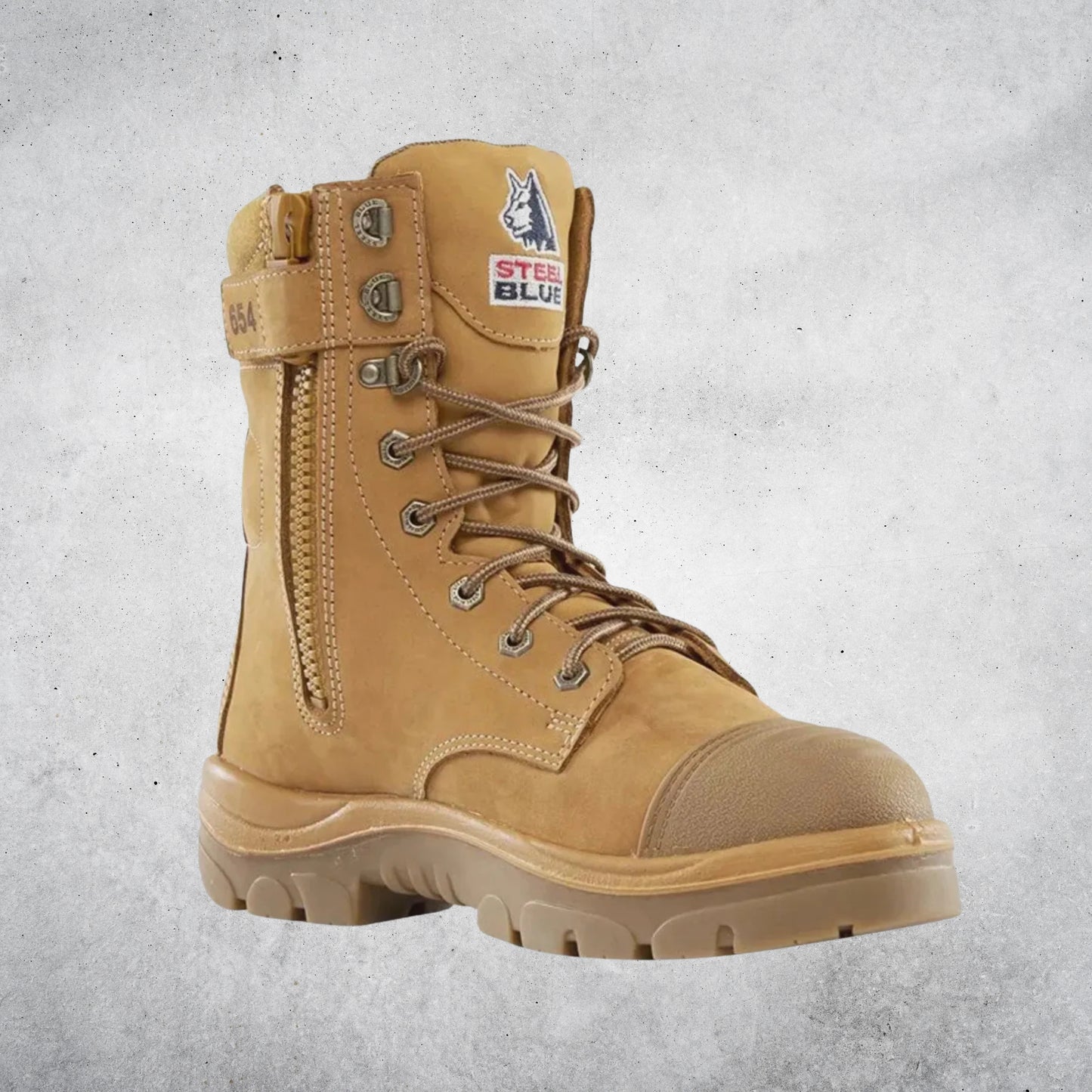 Steel Blue Portland Zip: Scuff Cap - Wheat