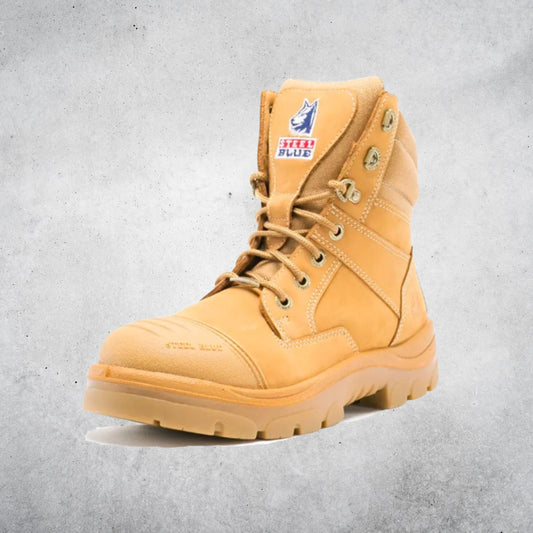 STEEL BLUE SOUTHERN CROSS ZIP SCUFF CAP WORKBOOTS - WHEAT