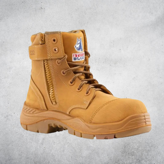 STEEL BLUE ARGYLE ZIP COMPOSITE WORKBOOTS - WHEAT