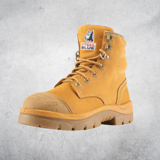 STEEL BLUE ARGYLE ZIP LADIES TPU SCUFF CAP BOOTS 512709 - WHEAT