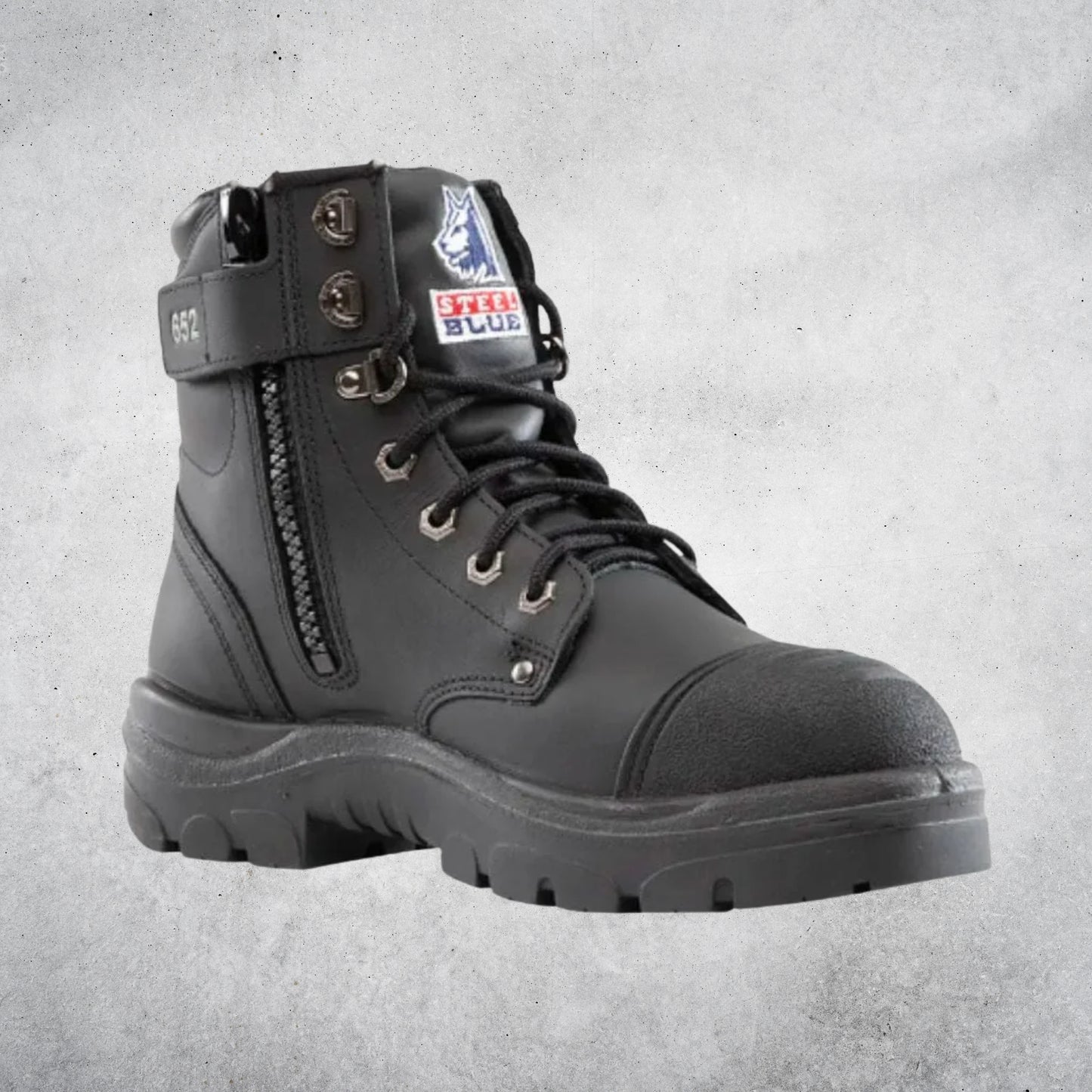 STEEL BLUE 312652 - ARGYLE ZIP SCUFF CAP BOOTS - BLACK