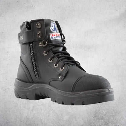 STEEL BLUE 312652 - ARGYLE ZIP SCUFF CAP BOOTS - BLACK