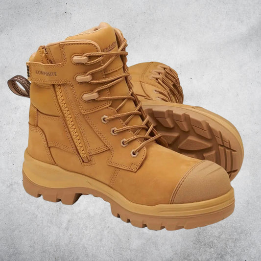 BLUNDSTONE #8560 ROTOFLEX 6in UNISEX TPU ZIPSIDE BOOTS - WHEAT