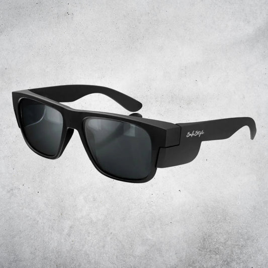 SAFESTYLE FUSIONS MATTE BLACK FRAME/POLARISED UV400 LENS