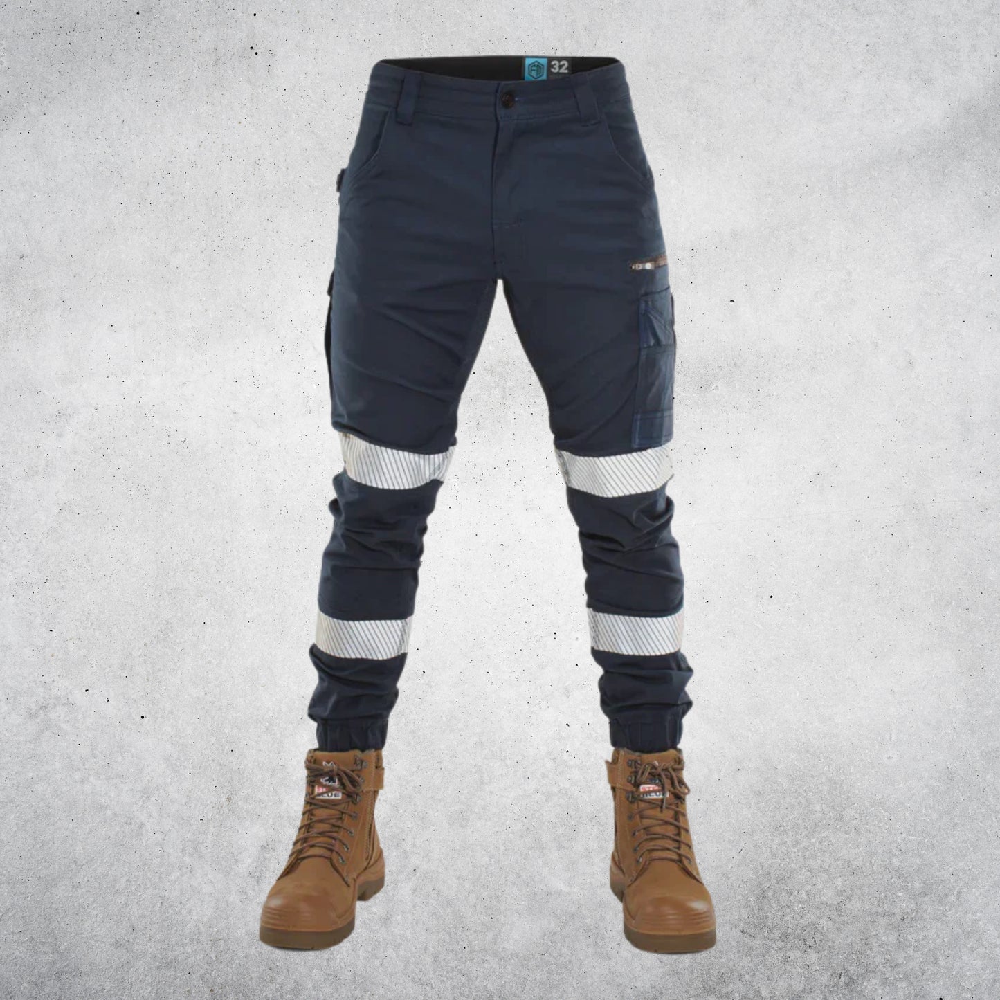 FORM FB1T | REFLECTIVE TAPED WORK PANTS - NAVY
