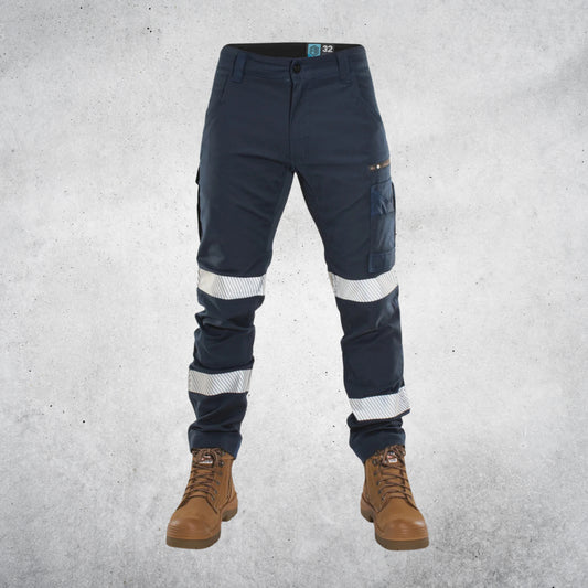 FORM FB2T | REFLECTIVE TAPED WORK PANTS - NAVY