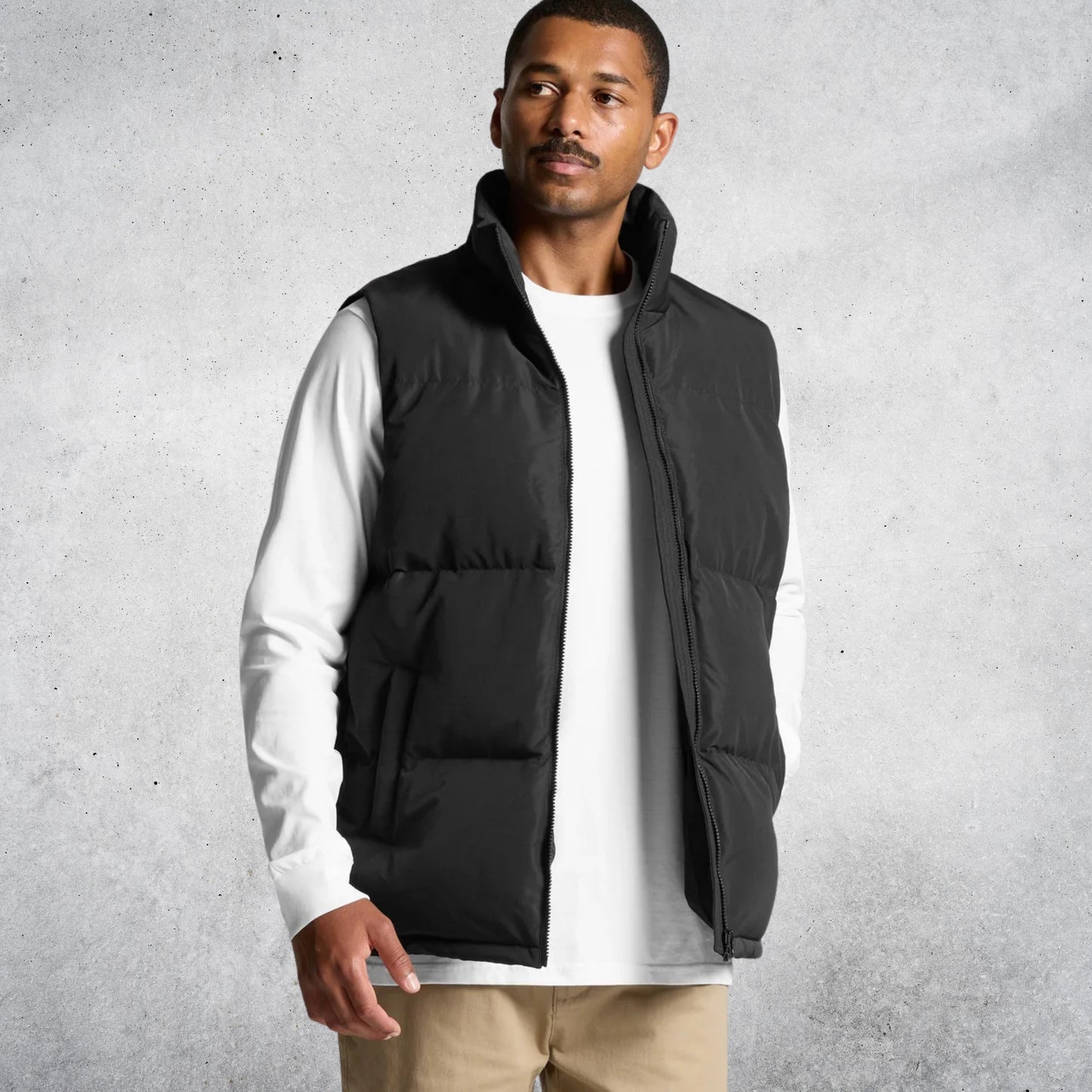 AS COLOUR PUFFER VEST BLACK