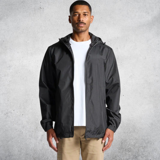 AS COLOUR SECTION ZIP JACKET - BLACK