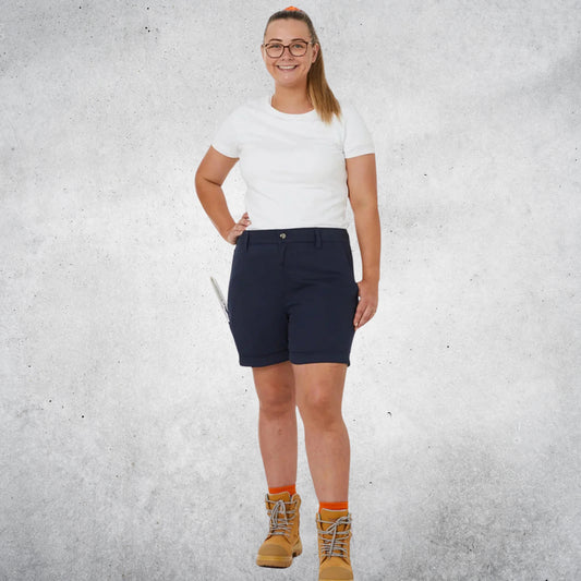 ZADIE WORKWEAR THE MIDDY SHORT - NAVY