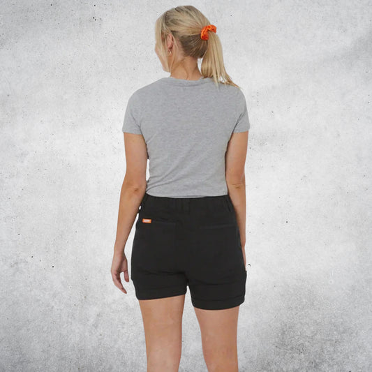 ZADIE WORKWEAR THE MIDDY SHORT - BLACK