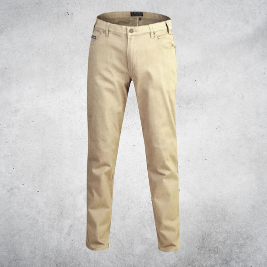 PILBARA MEN'S COTTON STRETCH JEANS - WHEAT