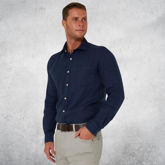 PILBARA MEN'S LINEN LONG SLEEVE SHIRT