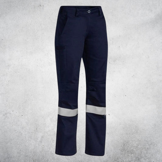 BISLEY INDUSTRIAL ENGINEERED WOMENS DRILL PANTS NAVY