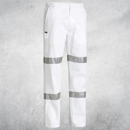 BISLEY TAPED NIGHT SAFETY PANTS WHITE