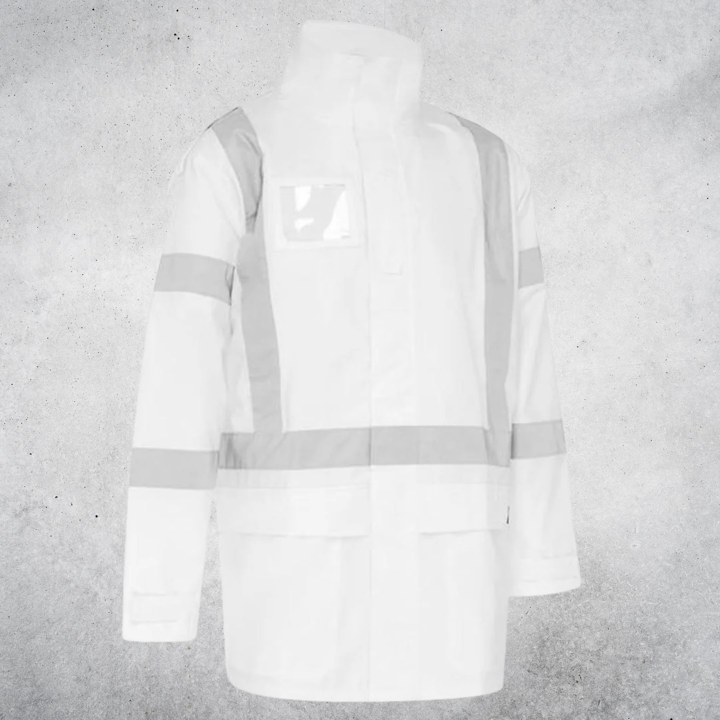 BISLEY UNISEX  X TAPED SHELL RAIN JACKET - WHITE