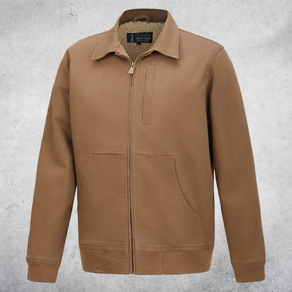 PILBARA MEN'S SHERPA BOMBER JACKET - WHISKY