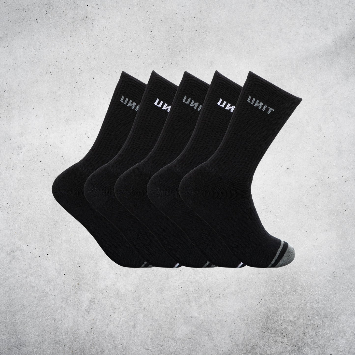 UNIT CREW MENS SOCKS 5PK
