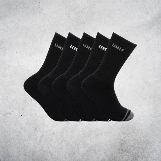 UNIT CREW MENS SOCKS 5PK