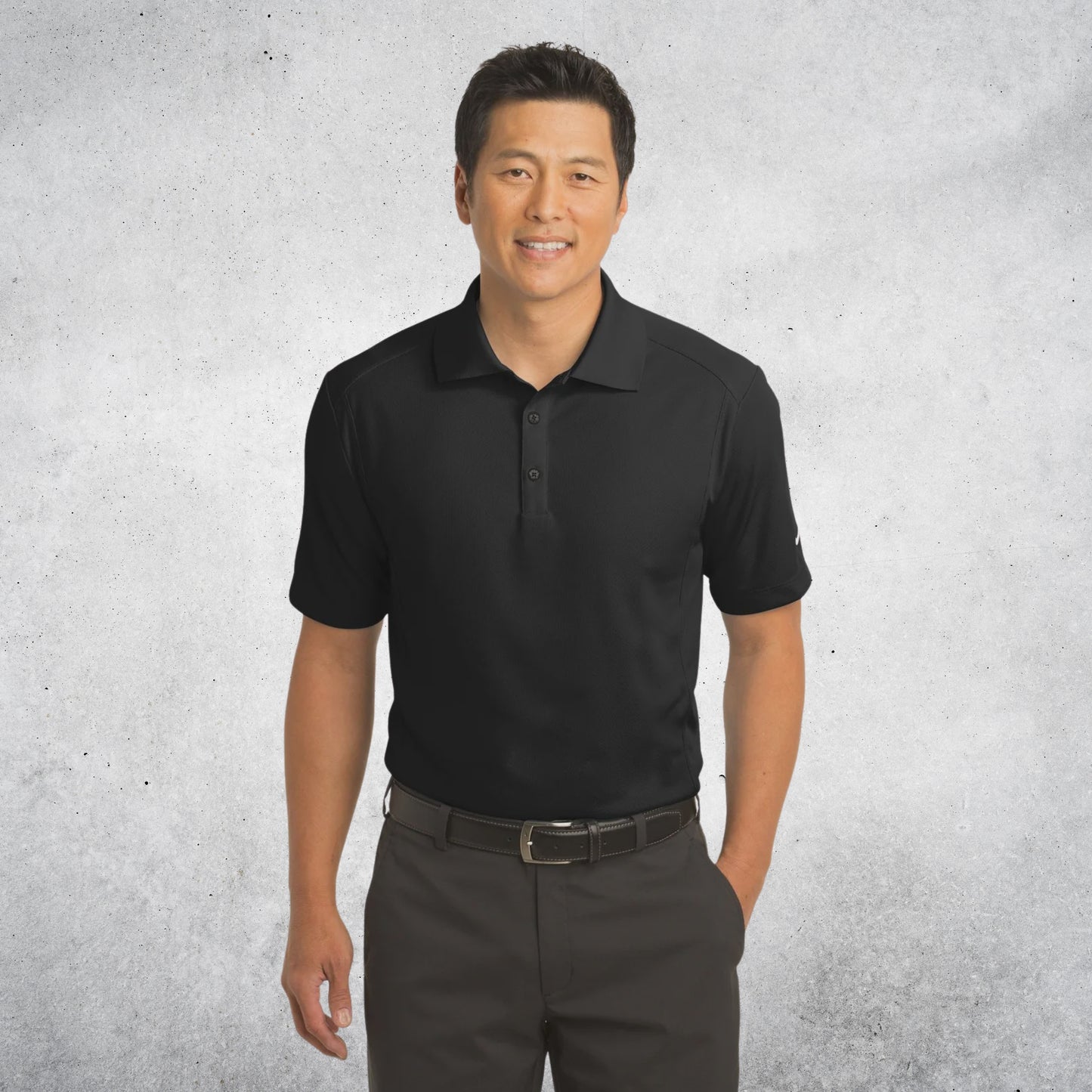 NIKE DRI-FIT CLASSIC POLO - BLACK