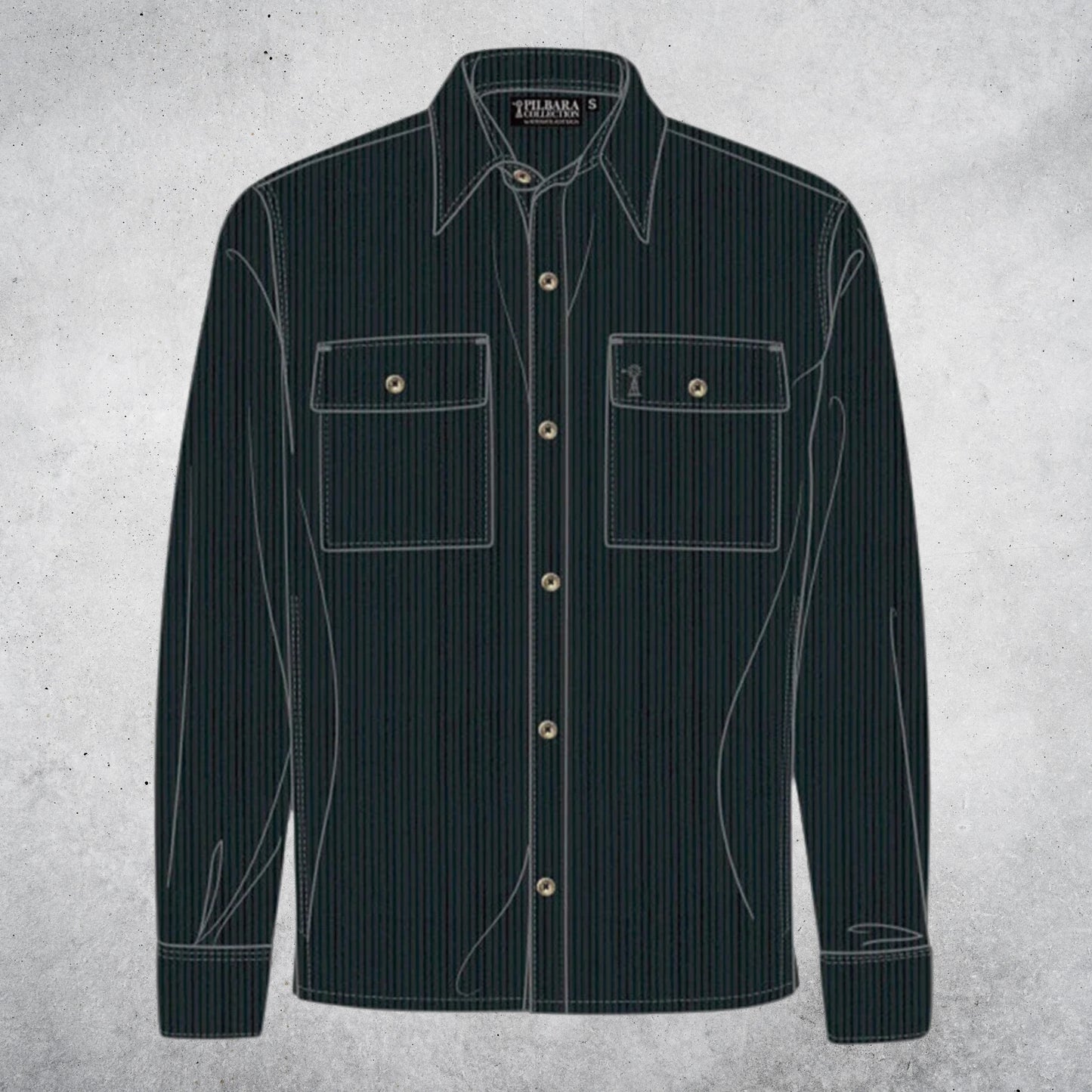 PILBARA MEN'S CORDUROY SHACKET - GRAPHITE