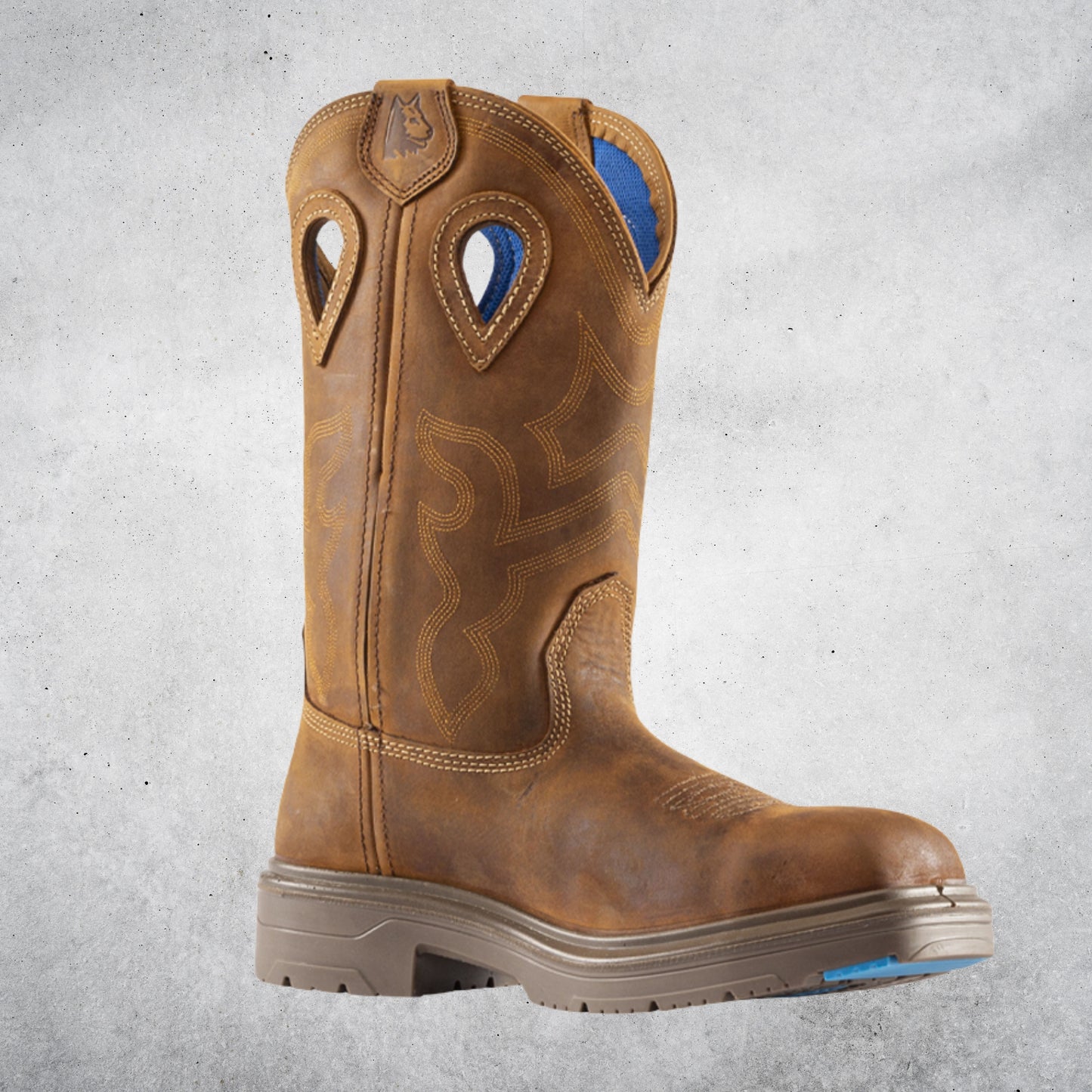 STEEL BLUE 813945 BLUE HEELER SAFETY BOOTS - BROWN
