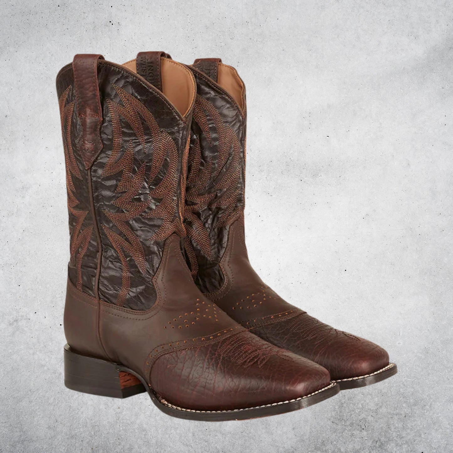 RINGERS WESTERN LONGREACH MENS SADDLE BOOT - COFFEE