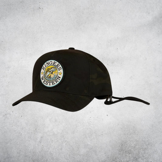 RINGERS WESTERN BIG CATCH TECH BASEBALL CAP - BLACK CAMO