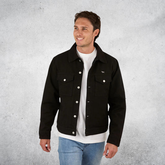 RINGERS WESTERN ROADY MEN CANVAS JACKET - BLACK