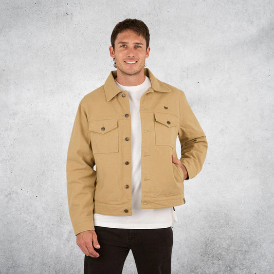 RINGERS WESTERN ROADY MEN CANVAS JACKET - KHAKI