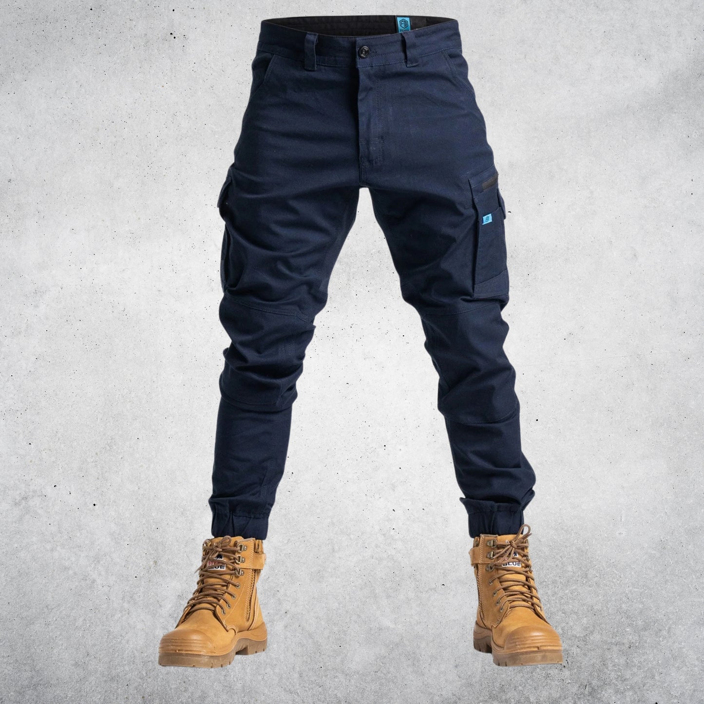 FORM P1 NDUR CUFFED CANVAS WORK PANTS - NAVY