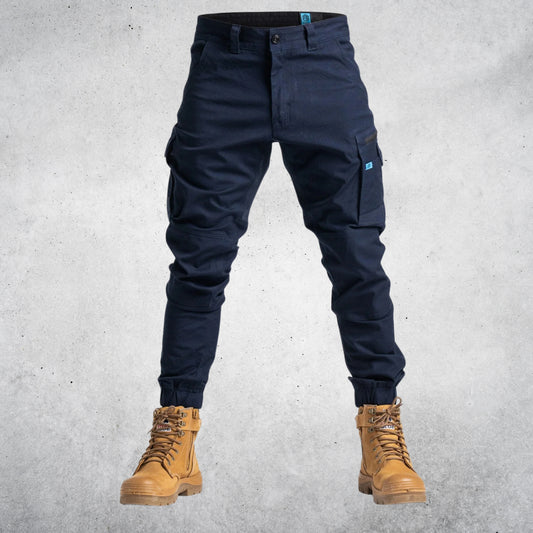 FORM P1 NDUR CUFFED CANVAS WORK PANTS - NAVY