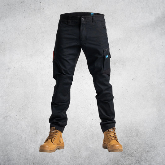 FORM | P2 NDUR STRAIGHT CANVAS WORK PANTS -BLACK
