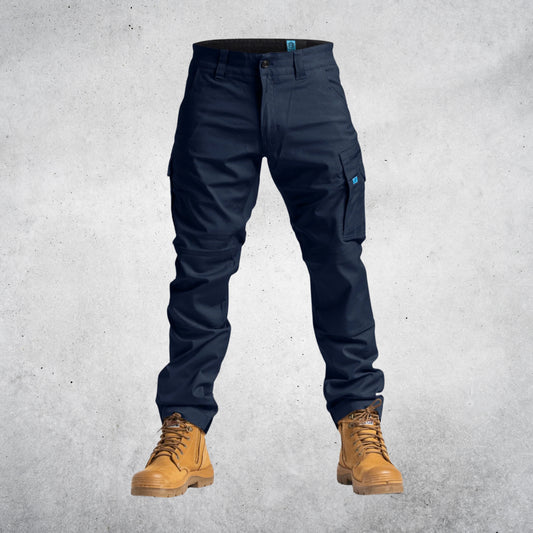FORM | P2 NDUR STRAIGHT CANVAS WORK PANTS - NAVY