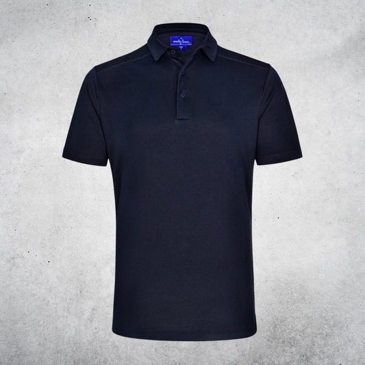MEN'S BAMBOO CHARCOAL SHORT SLEEVE POLO - NAVY