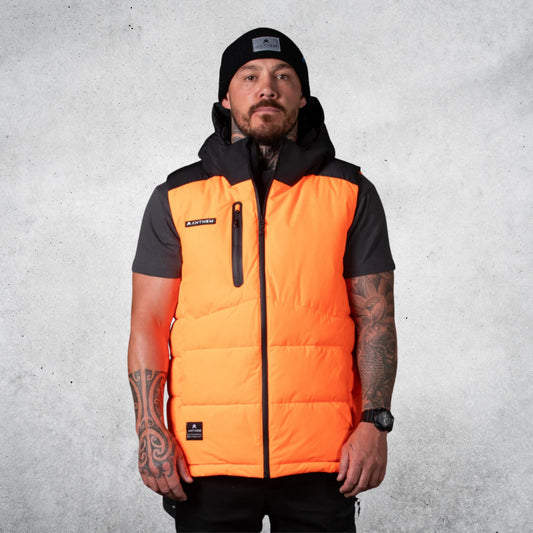 ANTHEM HI VIS PUFFER VEST - HI VIS ORANGE