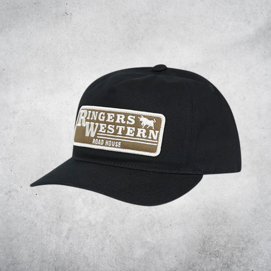 RINGERS WESTERN THE ORIGINAL ROADHOUSE CAP - BLACK