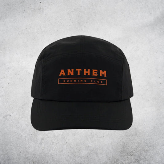 ANTHEM RUN CLUB 5 PANEL HAT - BLACK