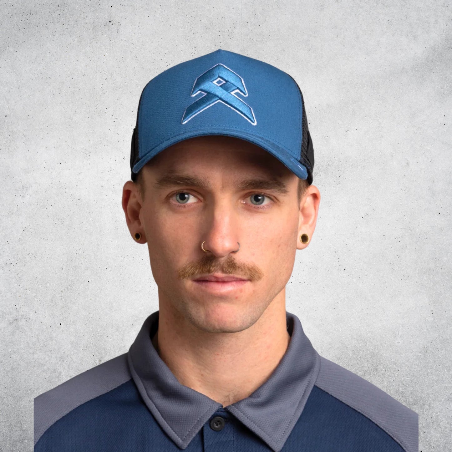 ANTHEM ICON TRUCKER CAP - BLUE (ONE SIZE)