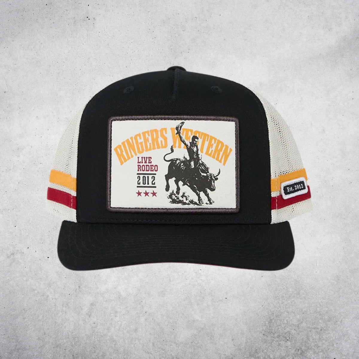Live Rodeo Deep Fit Trucker Cap  - Black / Off White