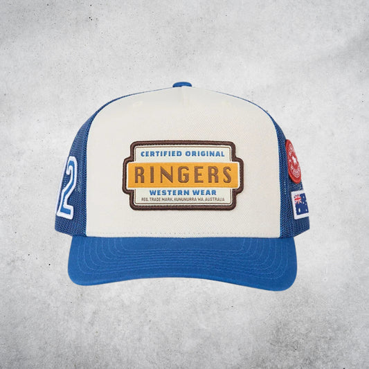 Drive By Deep Fit Trucker Cap -  Blue / Cream