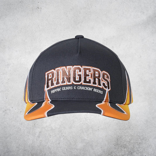 Ringers Racing Baseball Cap -  Charcoal / Orange