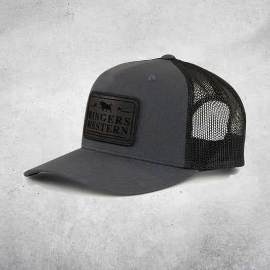 RINGERS WESTERN AWOL TRUCKER CAP - CHARCOAL / BLACK