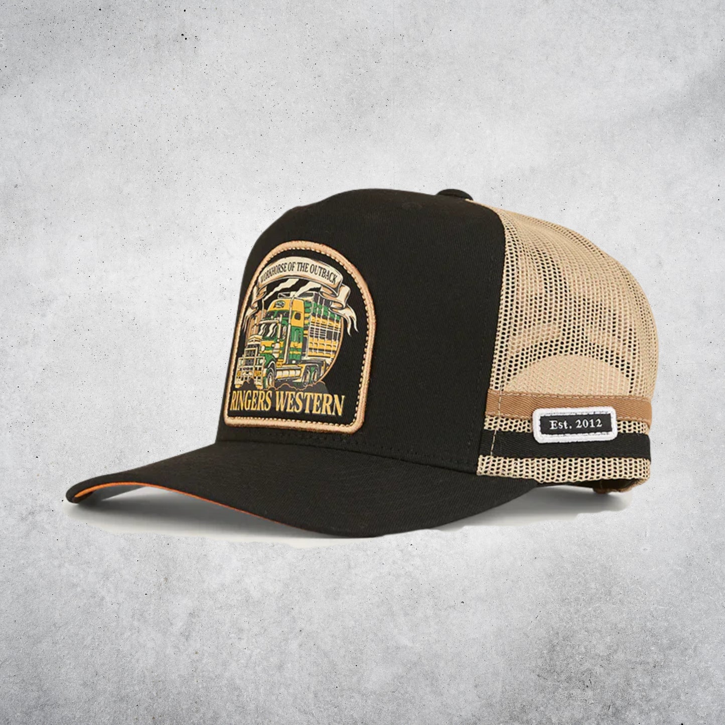 RINGERS WESTERN WORKHORSE DEEP FIT TRUCKER CAP - BLACK