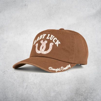 RINGERS WESTERN LADY LUCK BASEBALL CAP - SADDLE BROWN